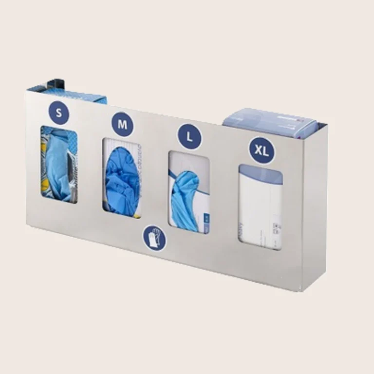 Distributeur inox pour gants (4 boîtes)