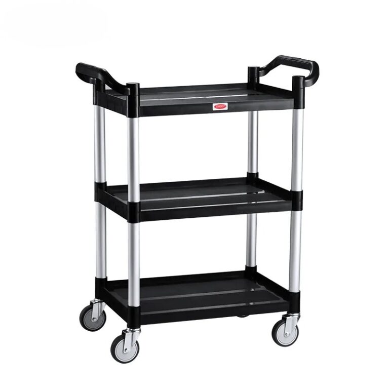 Chariot de service multi usages en polypropylène noir