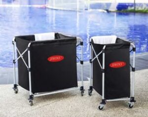 collecte du linge sale, ou serviettes piscine