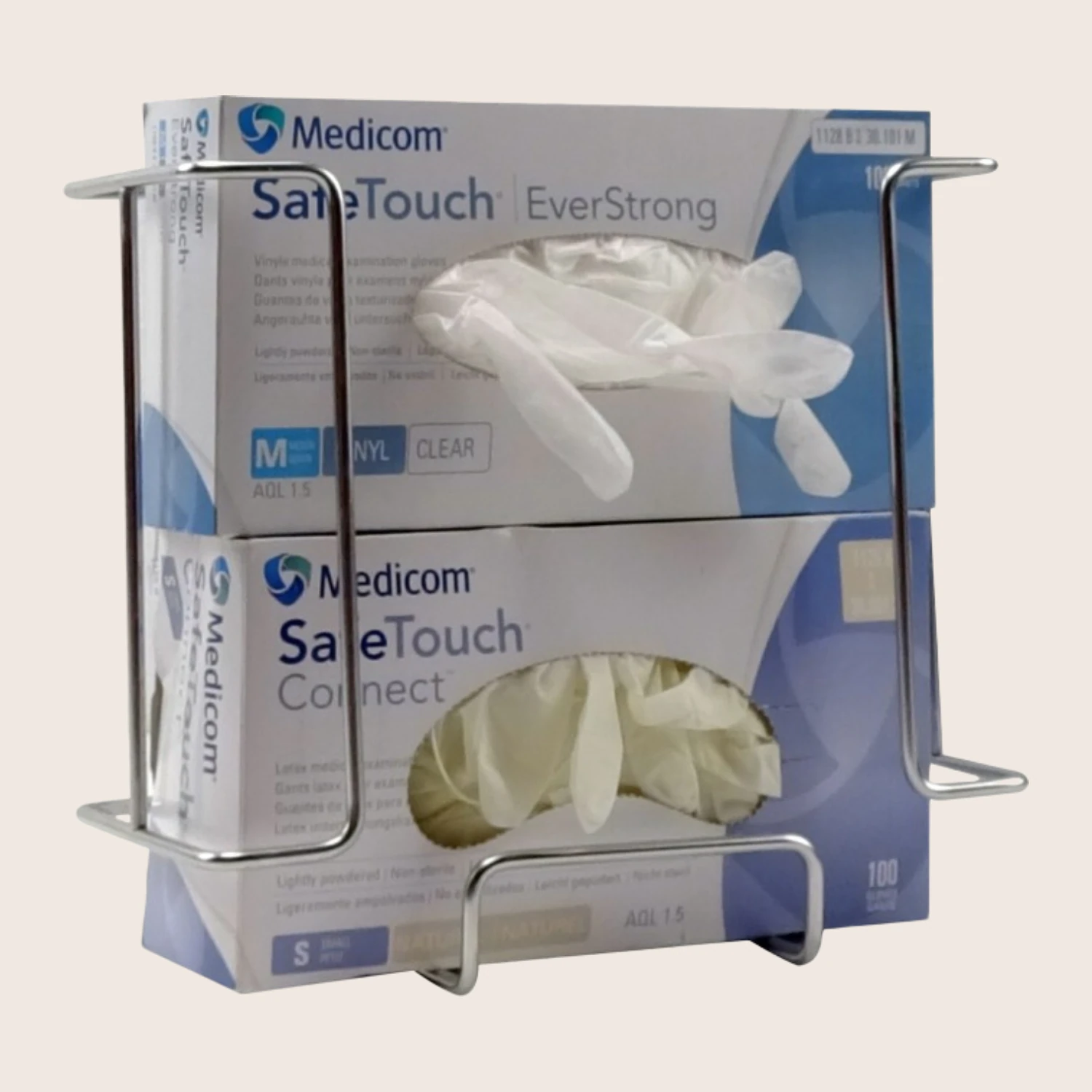 FILINOX Support de stockage mural pour 1 boîte à charlottes ou 2 boîtes de gants