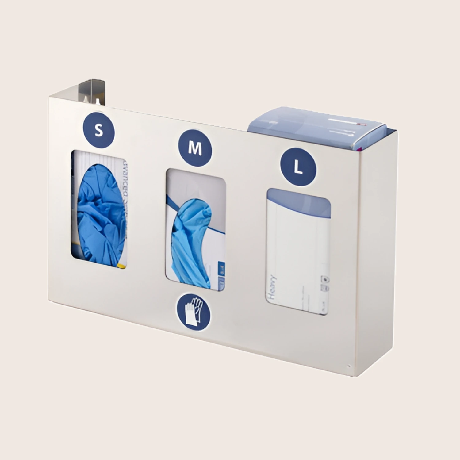 Distributeur inox pour 3 boîtes de gants